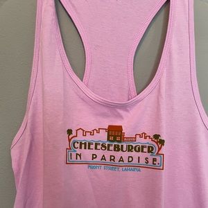 Cheeseburger in Paradise Lahaina Maui Womens Tank Top Size L New Without Tag